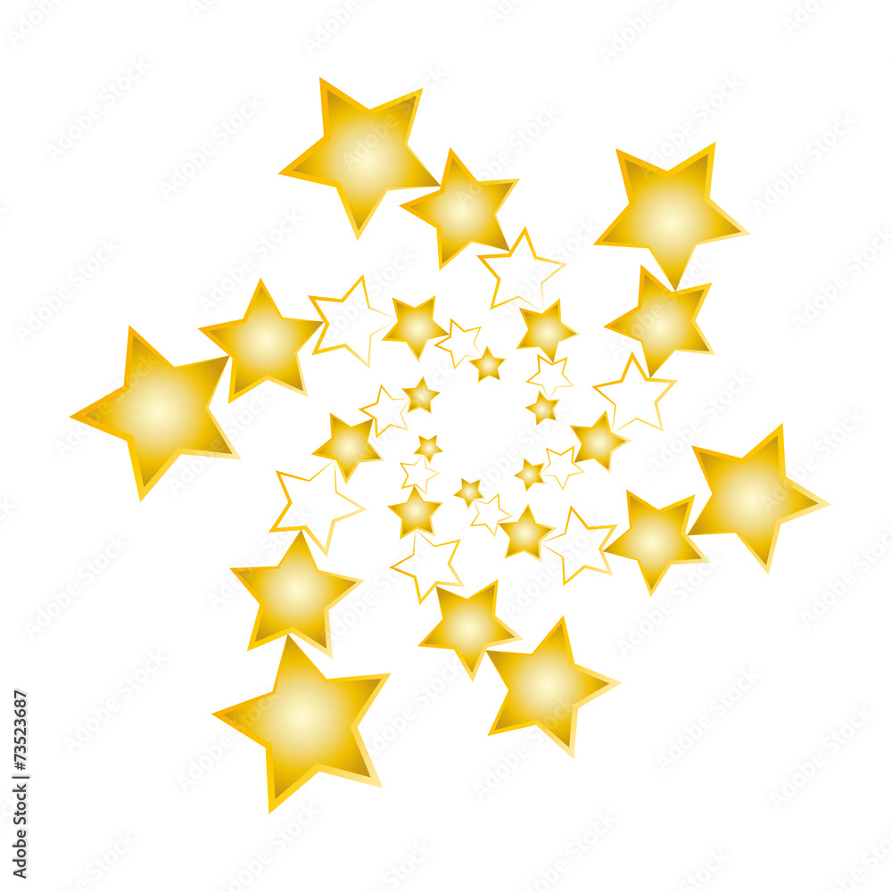 Sternschnuppe - Goldene Sterne - Weihnachten Stock-Vektorgrafik | Adobe