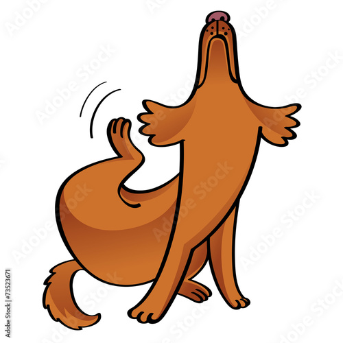 Itchy dog - domestic animal, pet, flea