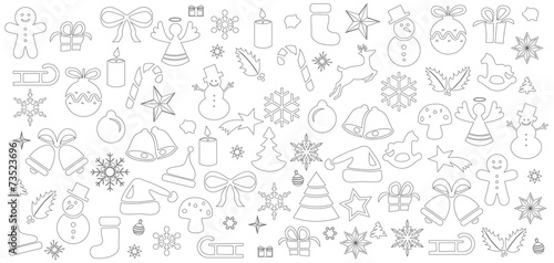 Weihnachten Ornament Icons Karte Hintergrund Muster weiss