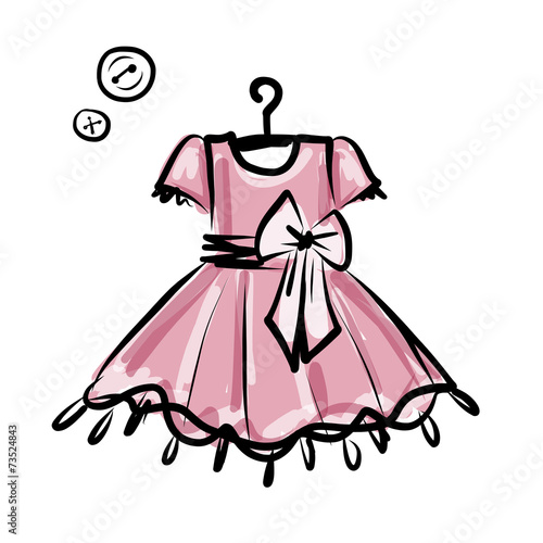 Baby dress on hangers for your design