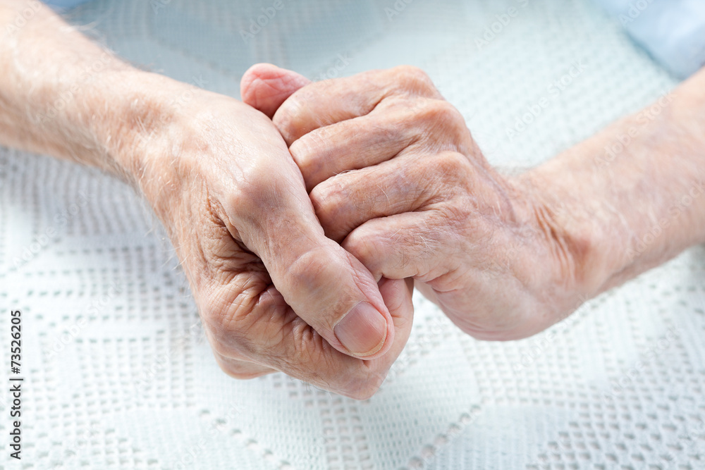 Fototapeta premium Old man's hands. Closeup.