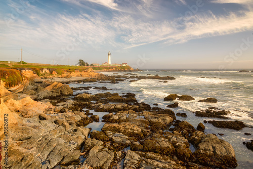Lighthouse Pigeon Point, California coast.