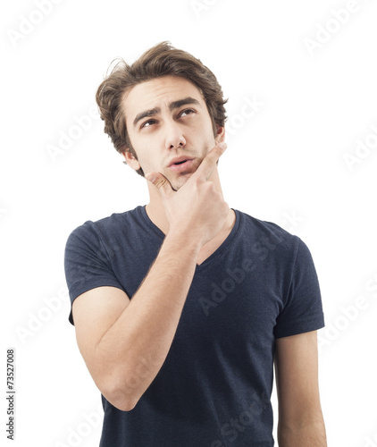 Portrait of thinking man