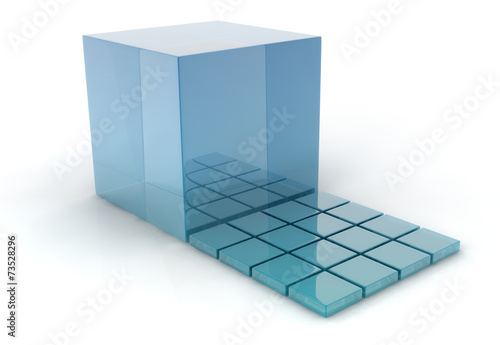 glass cubes