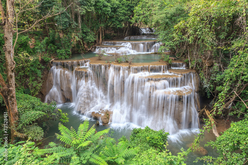 tropical waterfall in Deep forest