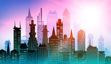 City background made of building silhouettes