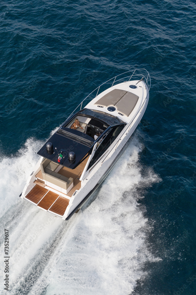 Naklejka premium Motor yacht, rio yacht, fast yacht, italy