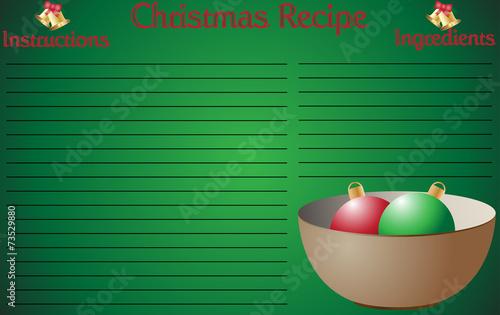 Christmas Recipe Page Bowl
