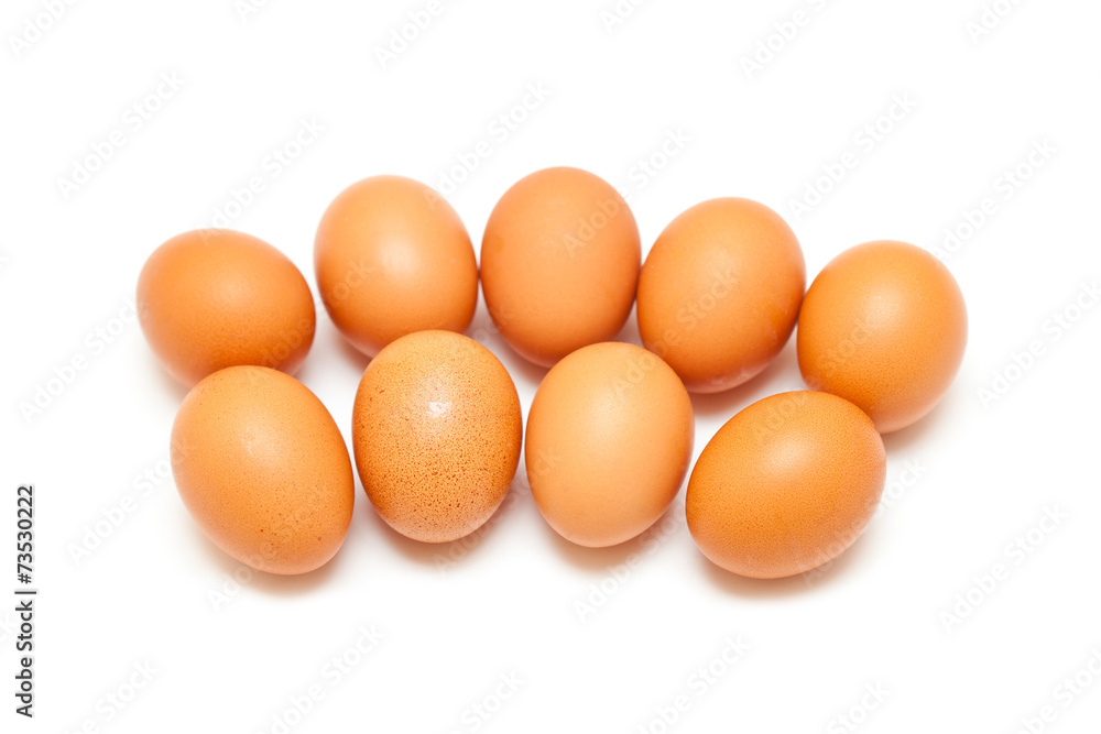 brown chicken eggs isolated on white background brown chicken eggs isolated on white background