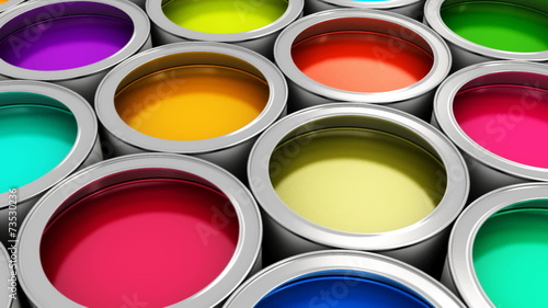Color paint cans