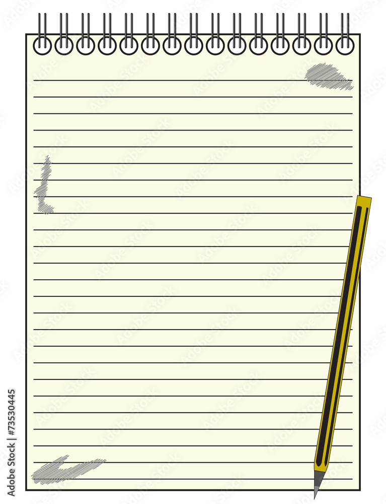 Lined Reporter Notepad With Pencil Lined Reporter Notepad With Pencil