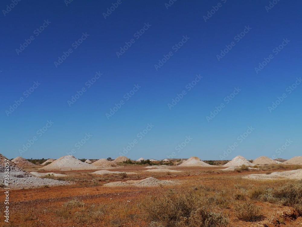 View of the opal mines in Coober Pedy in Australia