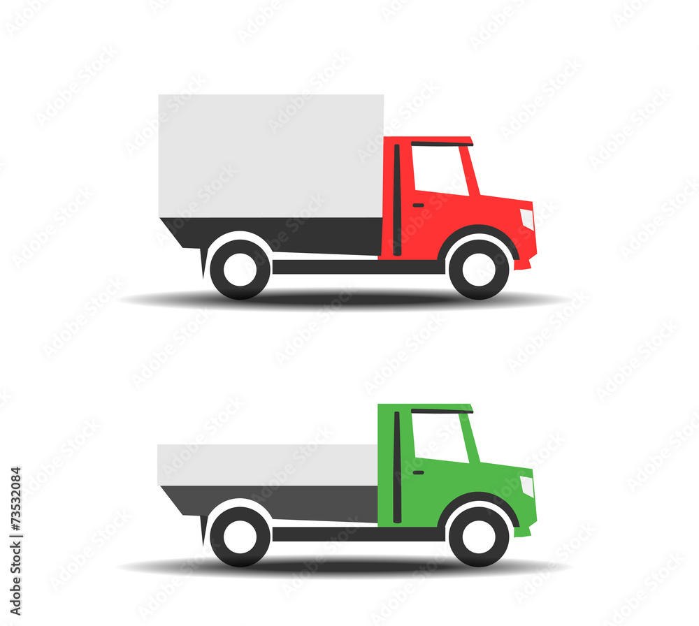 Delivery trucks icons Delivery trucks icons