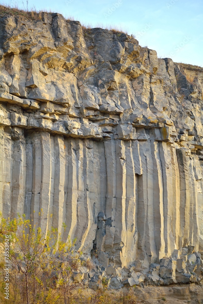 Basalt columns, geological formation of volcanic origin