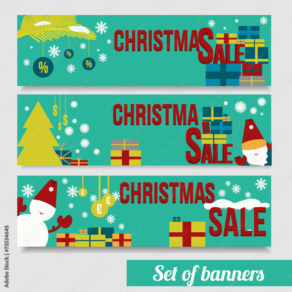 Vector banners Christmas sale EPS10 Vector banners Christmas sale EPS10