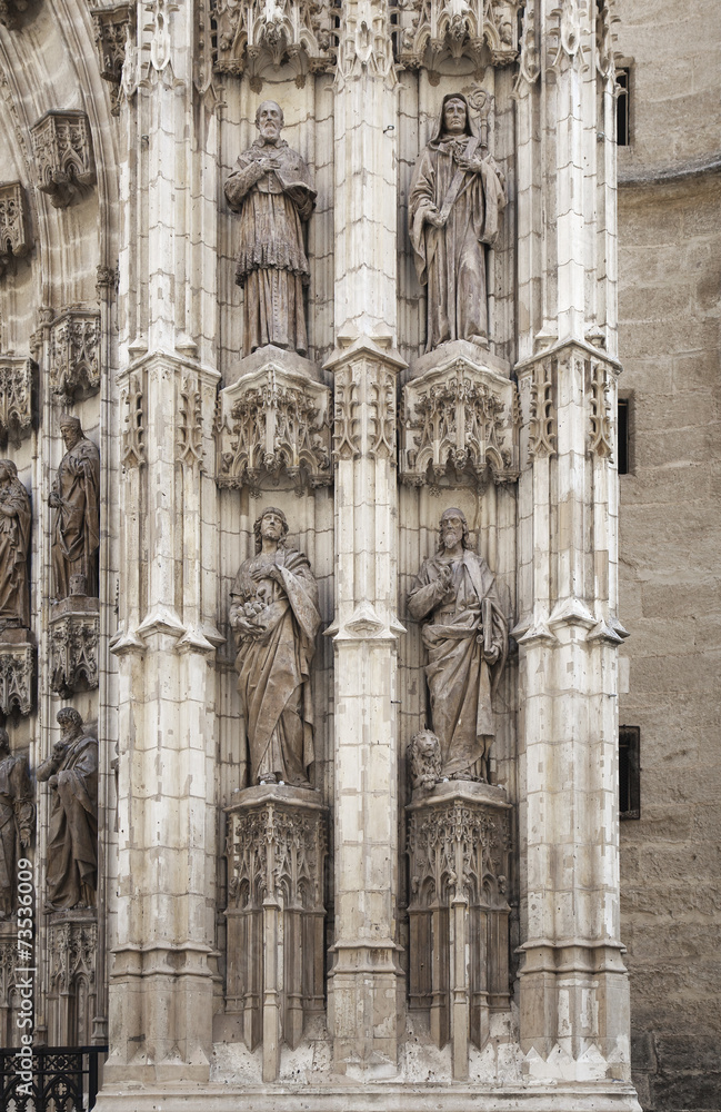 Detail of doorway of Seville cathedral