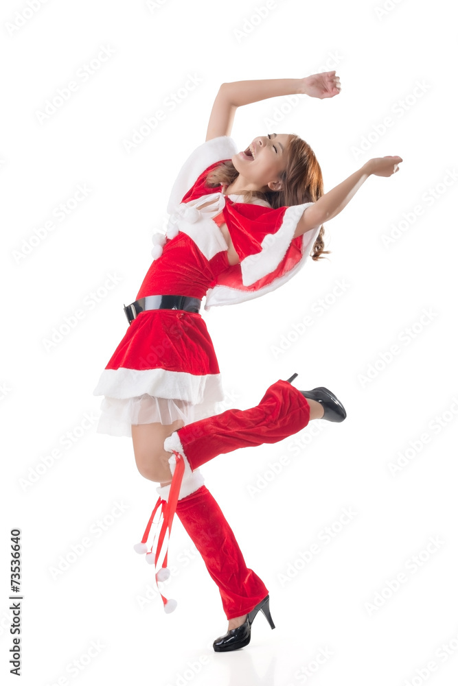 Attractive Christmas lady Attractive Christmas lady