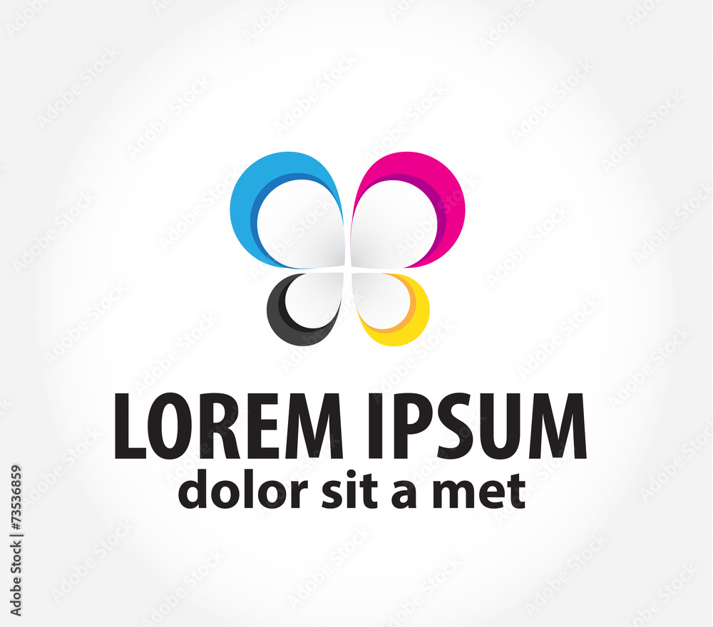 template logo with butterfly. design for printing, polygraphy template logo with butterfly. design for printing, polygraphy