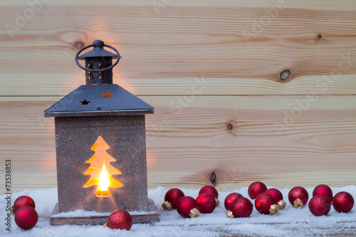 Tannenbaum Motiv Schnee Deko Kugel photo