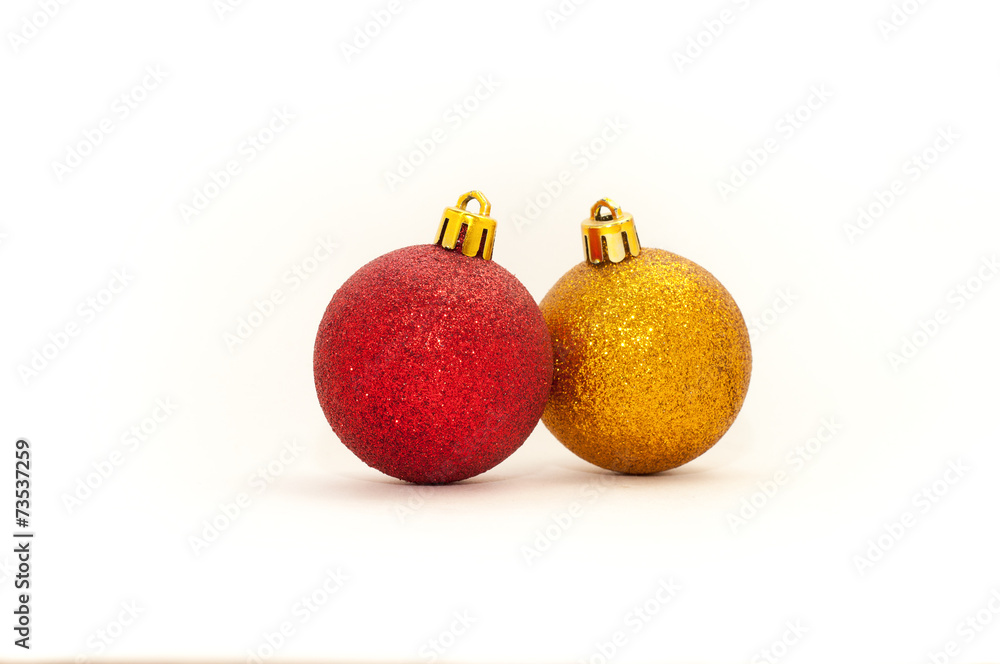 Two Christmas decoration isolated on a white background Two Christmas decoration isolated on a white background