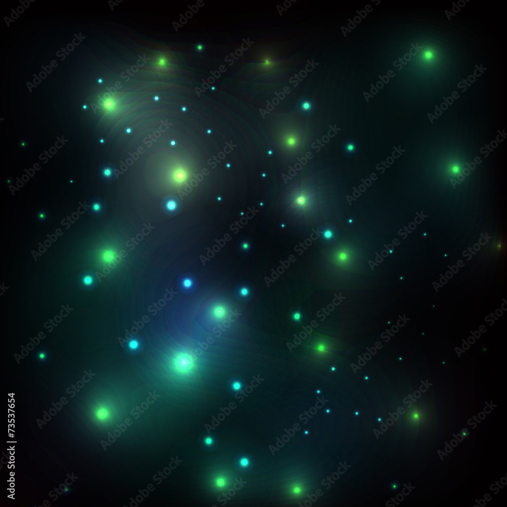 Glowing stars in space glitter vector background template concep Glowing stars in space glitter vector background template concep