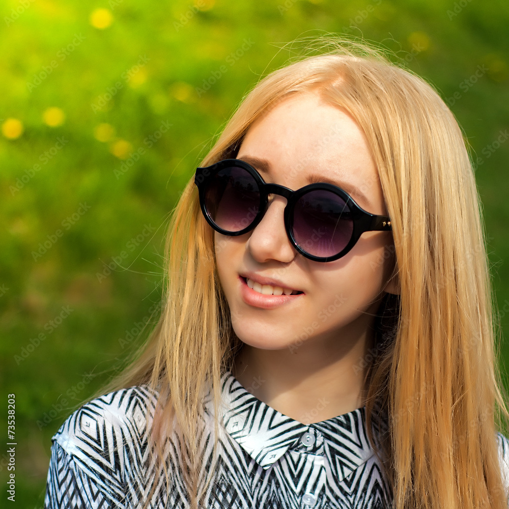 Beautiful sunny portrait of a girl Beautiful sunny portrait of a girl