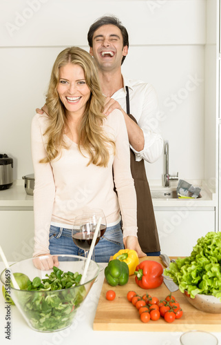 happy dinner cooking