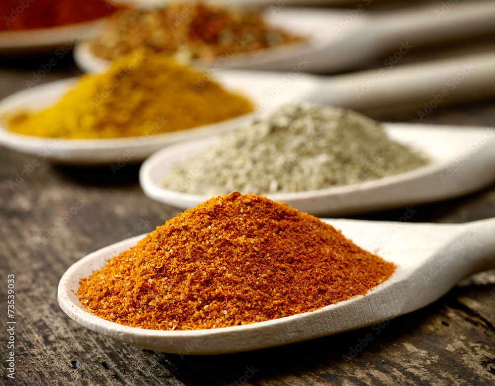 various kinds of spices various kinds of spices