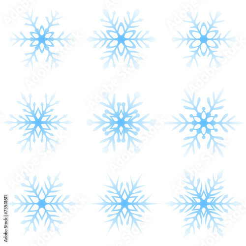 soft blue snowflakes