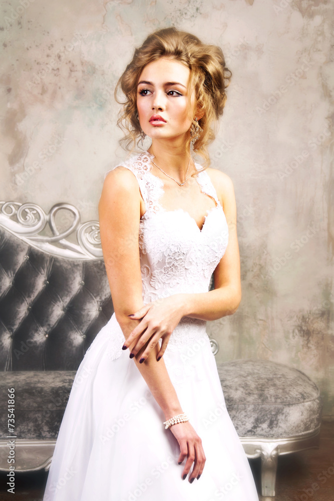 Wedding dress on fashion model Wedding dress on fashion model