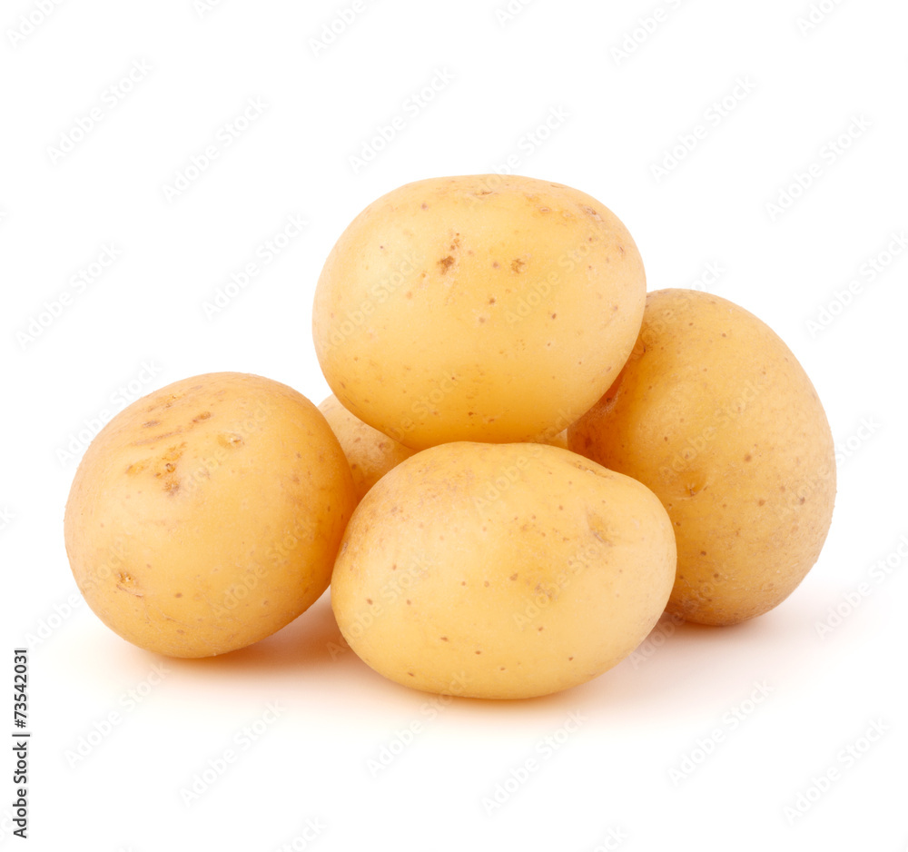 new potato tuber isolated on white background cutout new potato tuber isolated on white background cutout