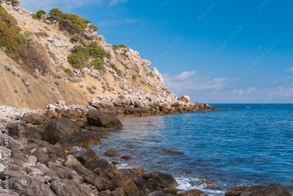Black Sea shore wild landscape