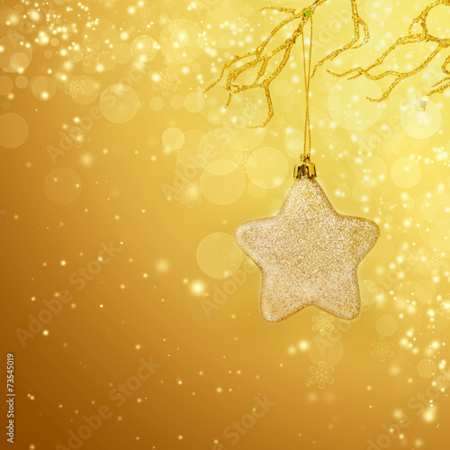 Christmas background with closeup on decorations