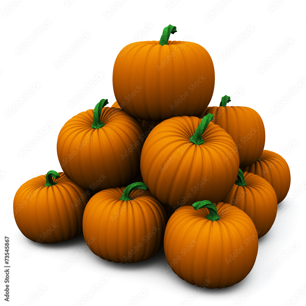 Pumpkin stack, 3d Pumpkin stack, 3d