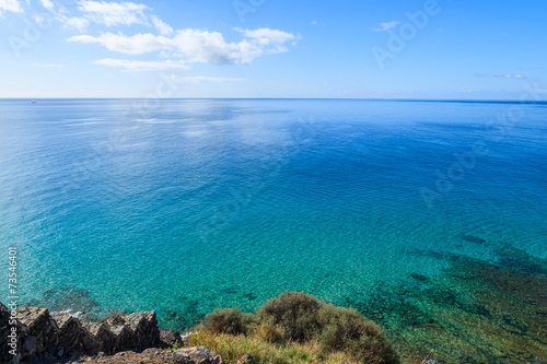 Beautiful colours of ocean on coast of Fuerteventura island © pkazmierczak