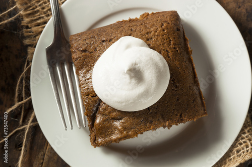 Homemade Brown Gingerbread Cake