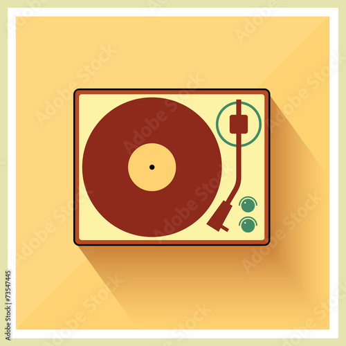 Retro turntable vinyl record player
