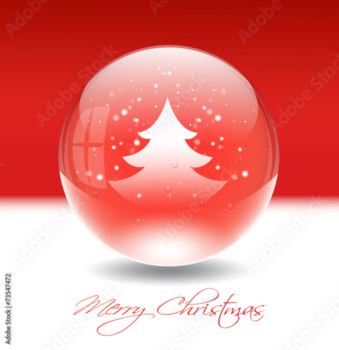 Vector snow globe