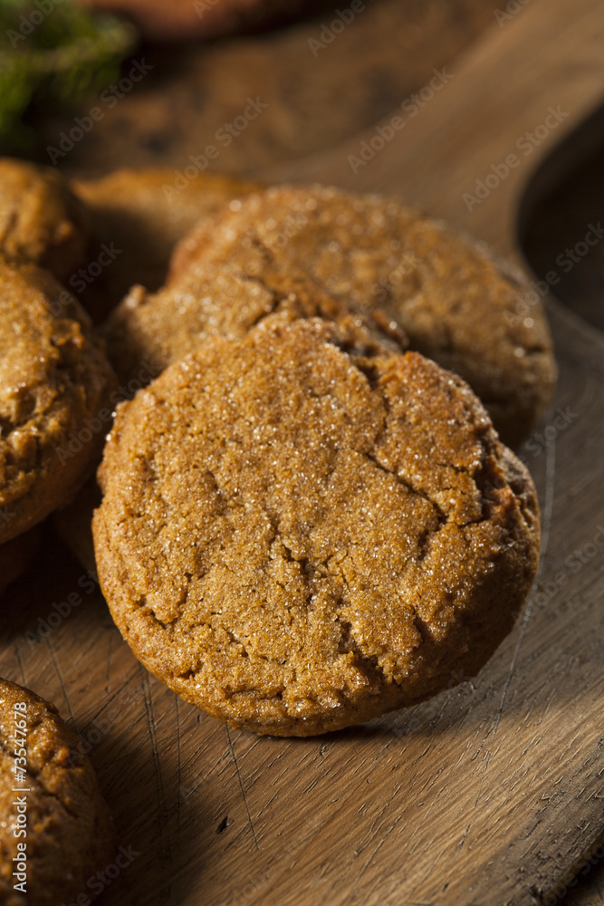 Homemade Brown Gingersnap Cookies Homemade Brown Gingersnap Cookies