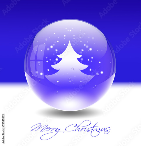 Vector snow globe