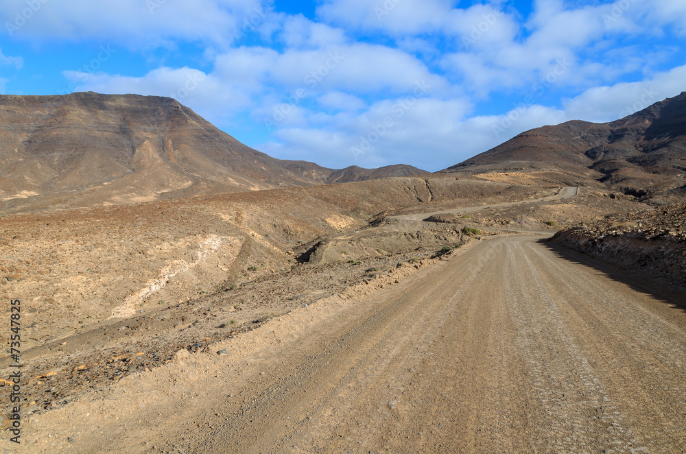 Unpaved road to Cofete beach, Fuerteventura, Canary Islands