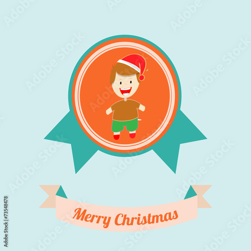 Christmas Illustration over color background