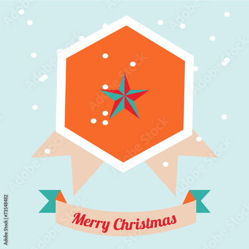 Christmas Illustration over color background