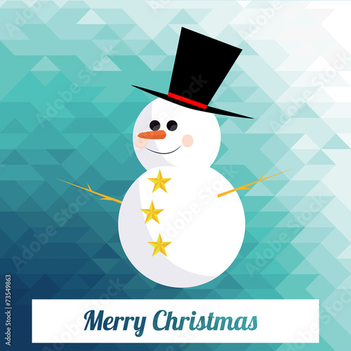 Christmas Illustration over color background