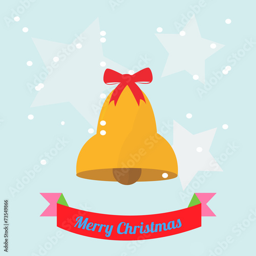 Christmas Illustration over color background