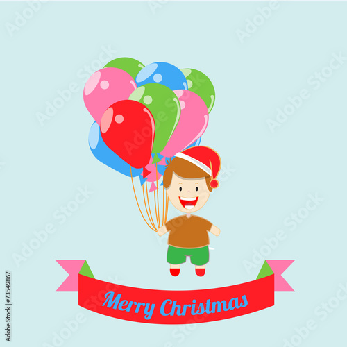 Christmas Illustration over color background