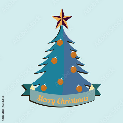Christmas Illustration over color background
