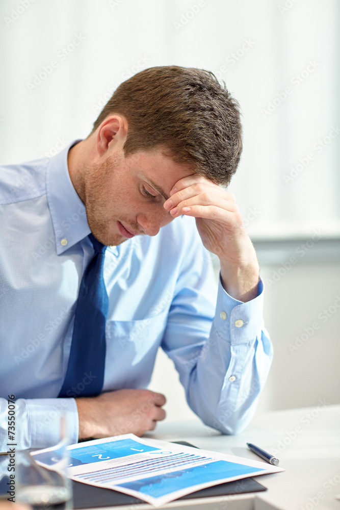 businessman having problem in office businessman having problem in office