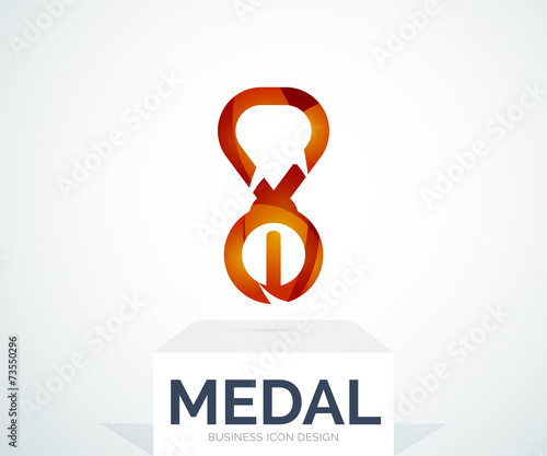 Abstract colorful logo design medal