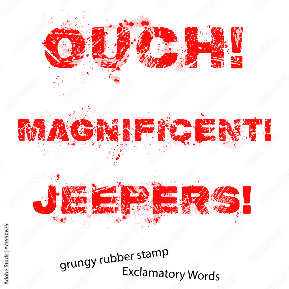 Grunge rubber stamp with text ouch magnificent jeepers ,vector i Grunge rubber stamp with text ouch magnificent jeepers ,vector i